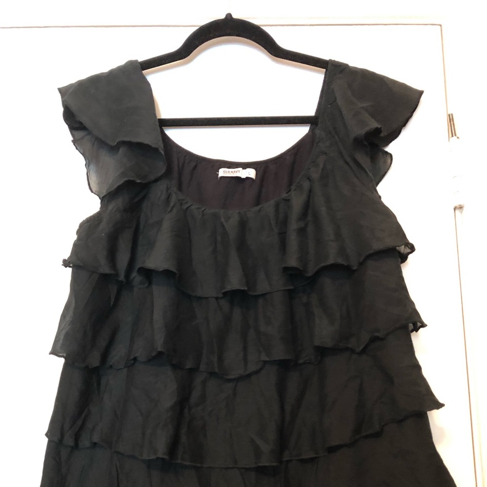 Black Old Navy Ruffle Top